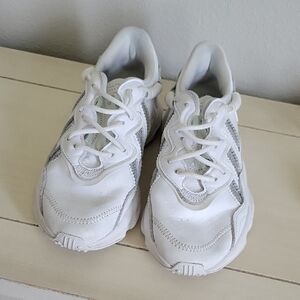 adidas Kids White and Gray Sneakers